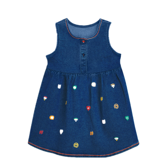 Girls Summer Dress Kids Cotton Sleeveless Dresses Children Dots Animal Pattern Princess Dress Baby Girl Casual Clothes Cute Tutu