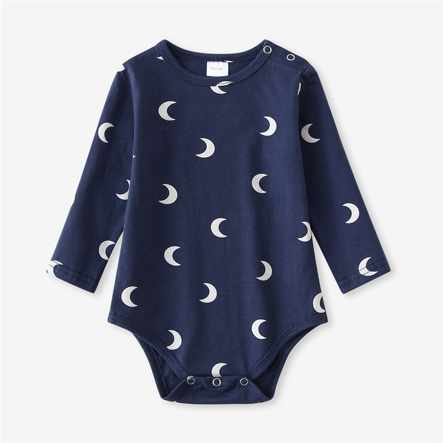 Infant Baby Boy Girl Romper Spring Summer Newborn Button Printed Jumpsuit Casual Long Sleeve Baby Boy Outfits Clothes Autumn