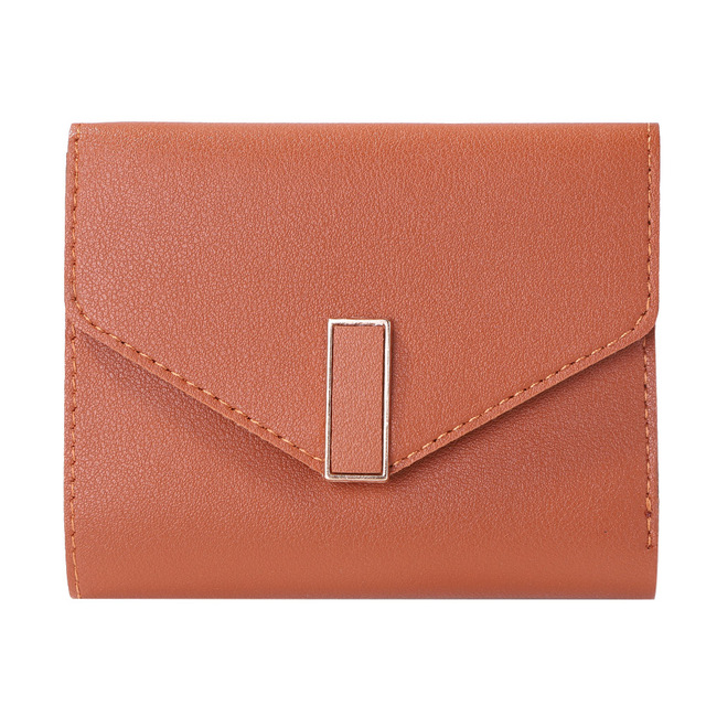 Fashion Women Solid Color Credit Card ID Card Multiple Slot Card Holder Ladies Casual PU Leather Small Coin Purse Pocket Wallet