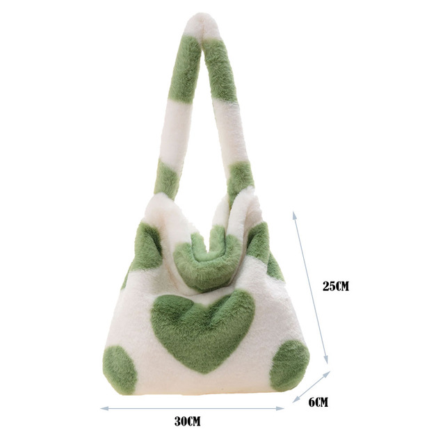 Fashion Ladies Furry Plush Shoulder Bag Women Fashion Cow Pattern Shoulder Crossbody Casual Female Hit Color Soft Messenger Bag