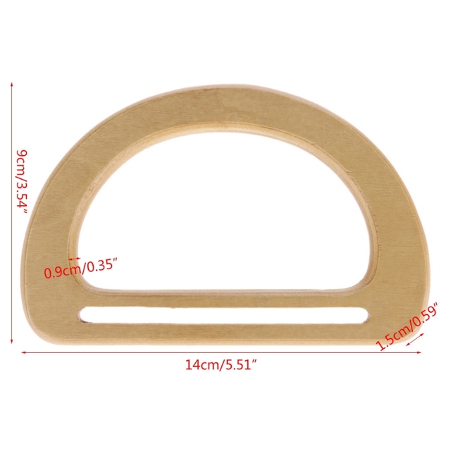 Round Wooden Handle for Handbag Handbag Round Wooden Handle for Handbag DIY Carry Purse Frame Making Bag Hanger