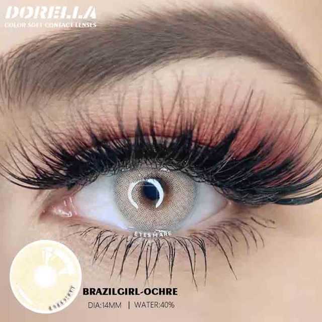 D'ORELLA 1 Pair (2pcs) Natural Color Lenses Eyes Annual Color Contact Lenses For Eyes Beauty Contact Lenses Eye Cosmetic Colored Lenses