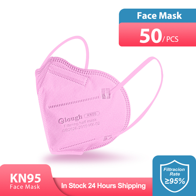 Elough KN95 Mascarillas FFP2 Mask FPP2 Face Wipe Masks 95% CE Filter 5 Ply Mask ffp2masque Kn95 Mascara Adults