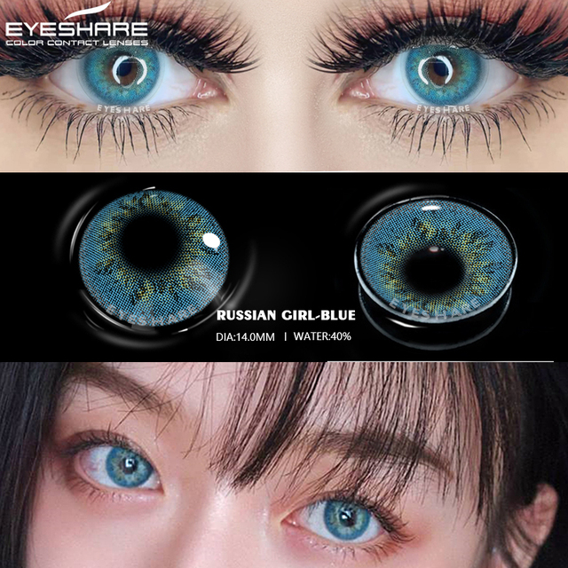 Contact Lenses Colored Contact Lenses Contact Lenses For Eyes 2pcs Blue Color Natural Contact Lens Yearly Lenses Green Beauty Cosmetic Contact Lenses