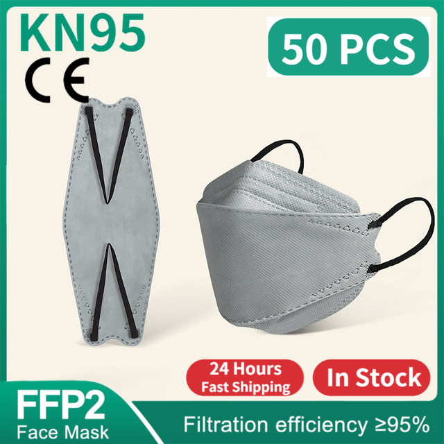 CE FFP2 قناع المسكرة التنفسية FPP2 KN95 mascarilla fpp2 homology ada 4 طبقة قناع وجه السمك الكوري fp2 قناع أسود ffp2tool KN95