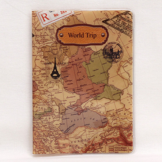 Portable Passport Travel Ticket Package Convenient Passport Bag Passport Case Travel Map Holder Protective Clip Travel Map