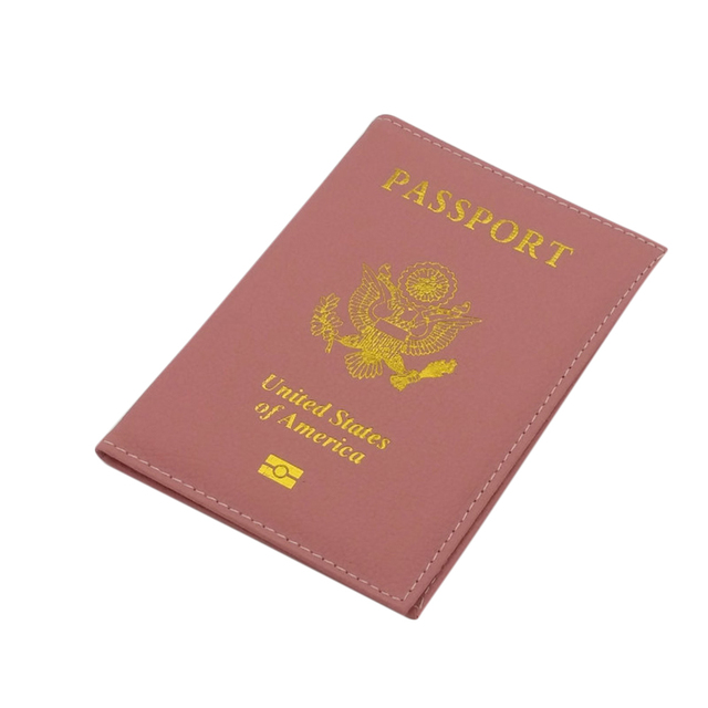 PU Leather Passport Cover Vintage American Covers Card Holder Organizer Bag Travel USA