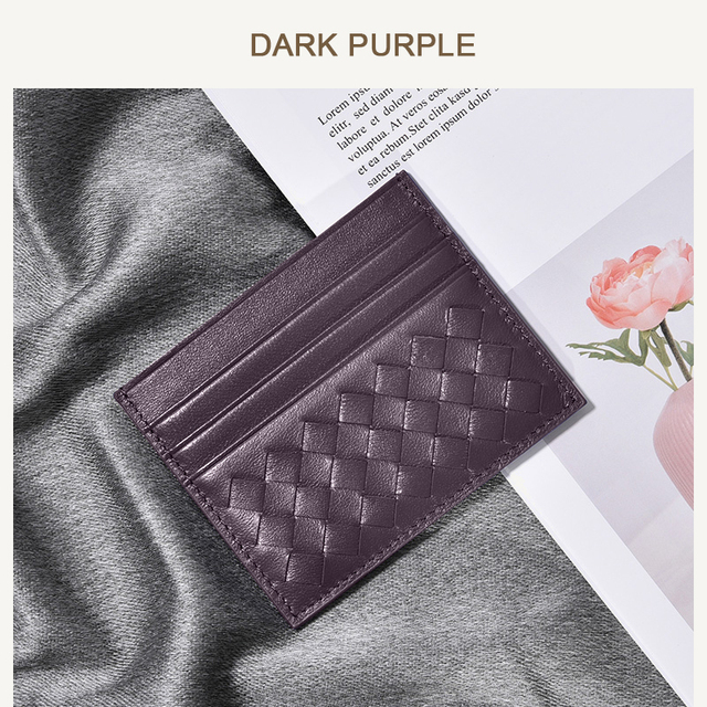 100% Leather Credit Card Men Ultra-thin Brand Business Card Multiple Card Slots Anti Degaussing Simple Women Card Bags