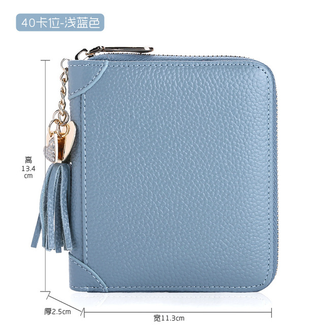 Fashion Card Bag Women Men Credit Card Holder Genuine Leather Large Capacity Business ID Holders Organizer 20 Bits/40bits/60pcs