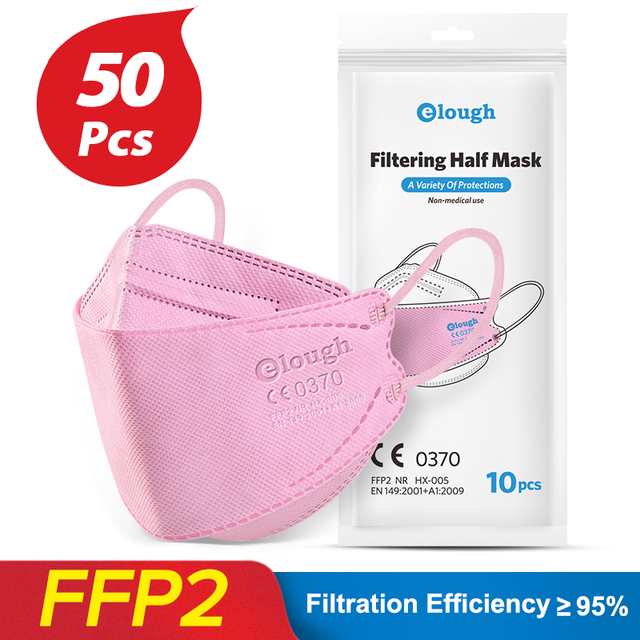 Elough FFP2 Mascarillas Colores Masks 4 Ply Fish Protection ffp2mascarillas Adult Masks FP2 FFP3 FFP 2 Certified Masks