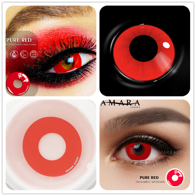 Amara Colored Contact Lenses For Eyes Anime Cosplay Colored Lenses Blue Purple Multicolor Contact Lenses Makeup Beauty