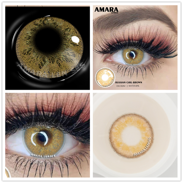 AMARA 1 Pair Colored Contact Lenses For Eyes OMG Series Soft Contact Lenses Beauty Contact Lenses Eye Cosmetic Color Lens Eyes