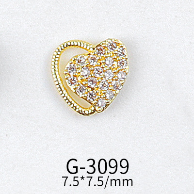 Net Red Nail Art Zircon Love Jewelry Series Candy Love LOVE Double Layer Three-dimensional Love Preservation G-3089