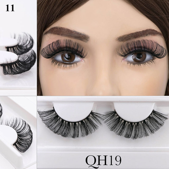 1pairs 8-20mm False Eyelashes Russia Curl Lashes DD Volume Handmade Thick Mink Eyelashes Full Strip Lashes Cruelty Free Cilios