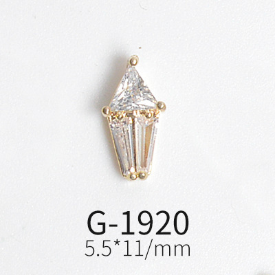 Japanese New Style Nail Art Zircon Jewelry Perfume Bottle Five-pointed Star Zircon Simple Style Real Gold Color Protection