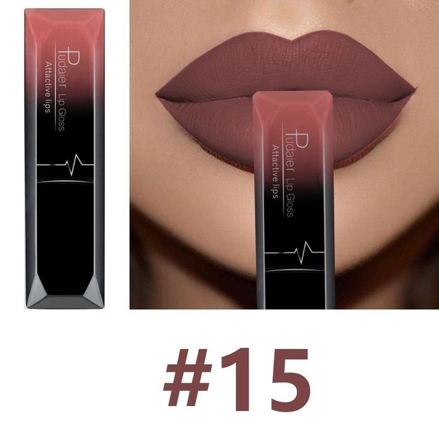 Hot Sales Waterproof Nude Matte Velvet Shiny Lip Gloss Lip Balm Sexy Lipstick Tint 21 Colors