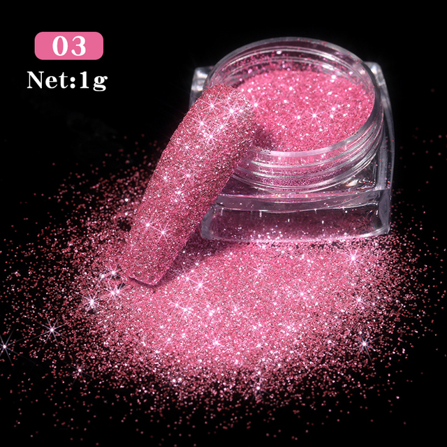 Born Pretty Reflective Glitter Powder Bright Light Shining Nail Chrome Pigment Dust Powder Nail Decoration for Gel Polish