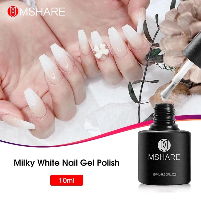 Mshare Easy UV Peel Off Base Coat Gel Long Wear Manicure Nail Polish Nail Art No Wipe Top Coat Lacquer Enamel Semi Permanent