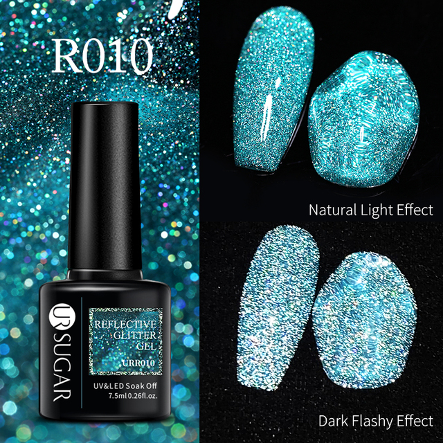 UR Sugar Glitter Thermal Gel Nail Polish Reflective Purple Blue Nail Gel Semi Permanent Varnish Soak Off UV Gel All For Manicure