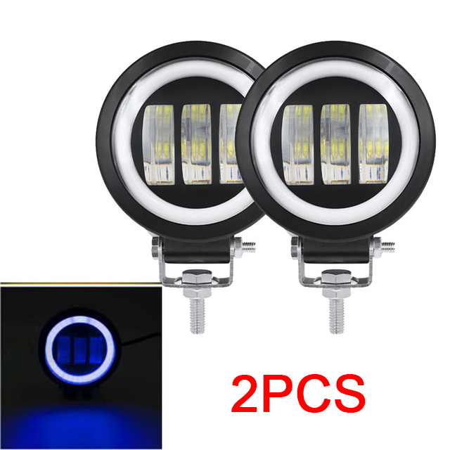 2pcs LED Work Light 12V 30W Fog Lights Waterproof 4x4 Offraod SUV Motorcycle Auto Car Auxiliary Headlight Led Round Car Lights