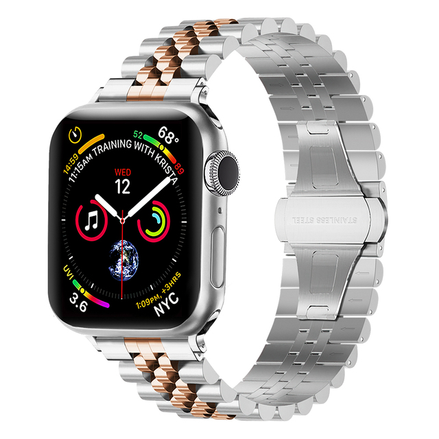 Metal Band for Apple Watch 7 45mm 41mm Band New Stainless Steel Bracelet Wristband for iWatch 6 5 4 3 2 SE 44mm 40mm 42mm Korea