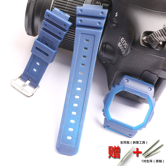 Watch Accessories Resin Strap 16mm For Casio G-SHOCK DW5600 5700 GW5035 5000 Transparent Silicone Men's And Women's Sports Band