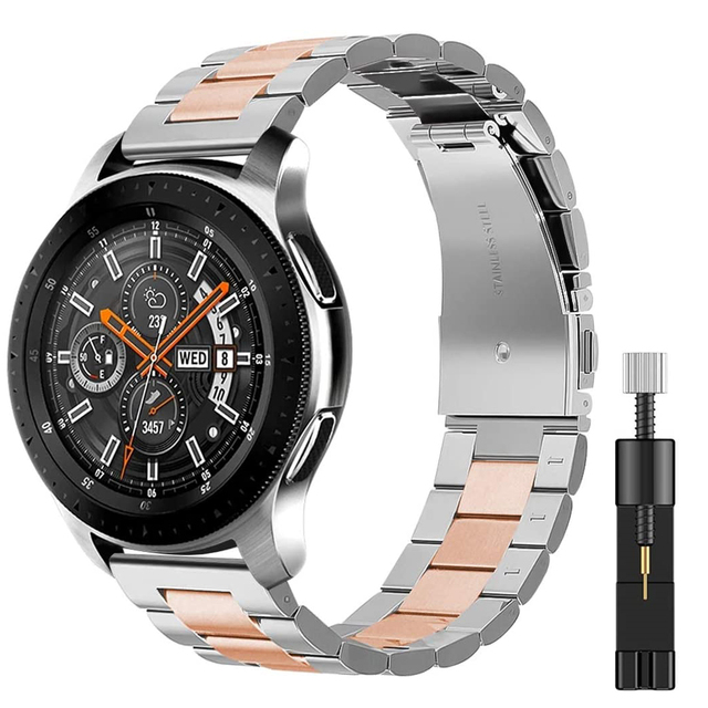 22mm Metal Strap for Samsung Galaxy Watch 3 45mm/Huawei Watch 3 GT3/Amazfit GTR Stainless Steel Strap for 20mm Galaxy Watch 4