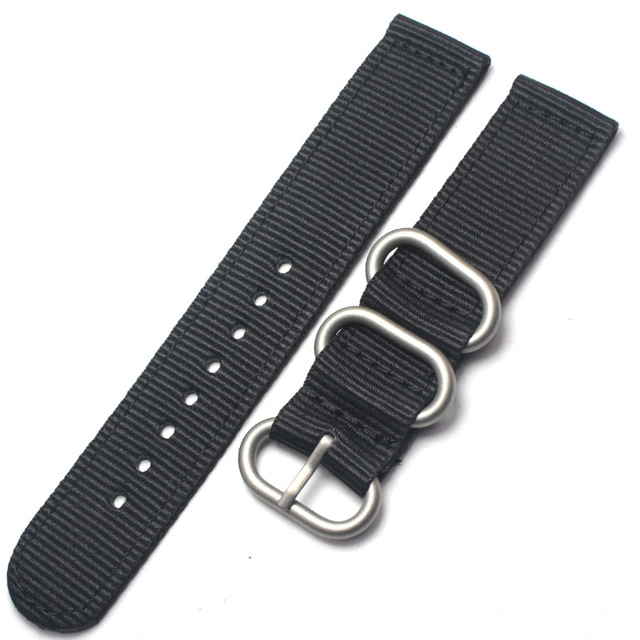 High quality 6 colors NATO watchband 18mm 20mm 22mm 24mm nylon waterproof watch band strap sport stainless steel bracelet buckle