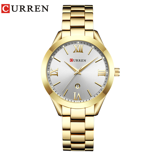 CURREN Gold Watch Women Watches Ladies 9007 Steel Women's Wrist Watches Female Clock Relogio Feminino Montre Femme