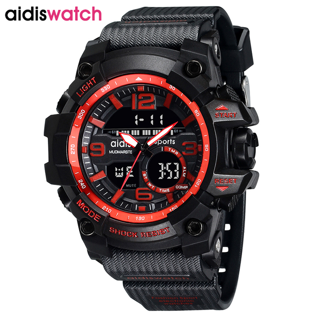 Addies-G Shock Military Watch for Men, with Compass, 3 Bar, Water Resistant, Digital Movement, Outdoor, Sports, Casual, Fashion