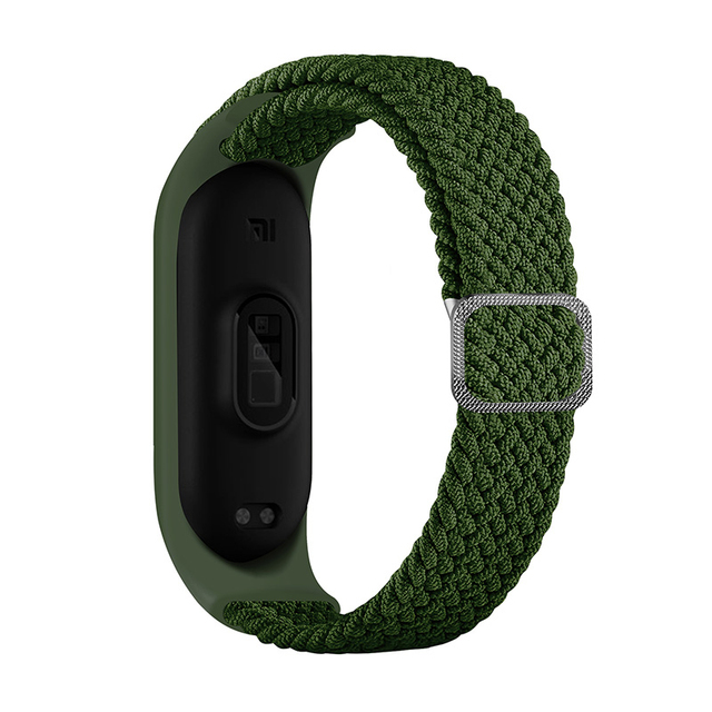 ZHIX Elastic Adjustable Nylon Braided Bracelet for Mi Band 6 Strap Miband 4 3 correa Wristband for Xiaomi Mi Band 5 Strap