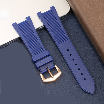 High Quality 25mm Rubber Silicone Watch Strap for Patek PP 5711/5712G Nautilus Wristband Men Women Dedicated Prong Bracelet