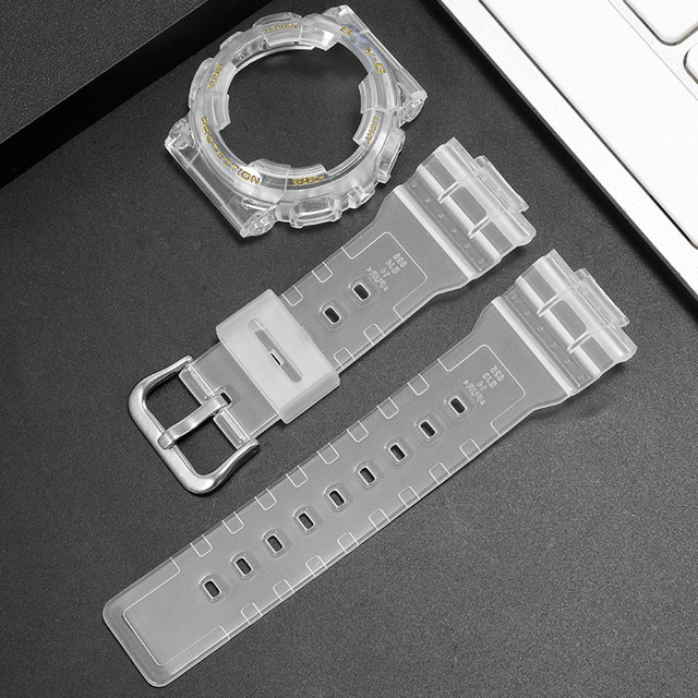 Wristwatch Strap Replacement for Casio Child-G BA-110 111 112 120 130 Rapo Transparent Watch Case Women Silicone Sport Watchband