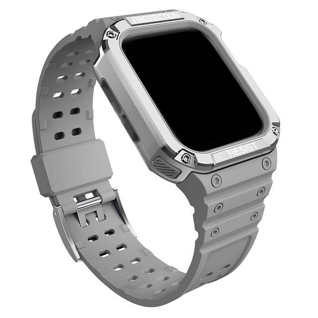 TPU Case + Strap For iWatch Series 7 6 SE 5 4 Watchband Protective For Apple Watch 38mm 42mm Sport Strap Bracelet Accessories