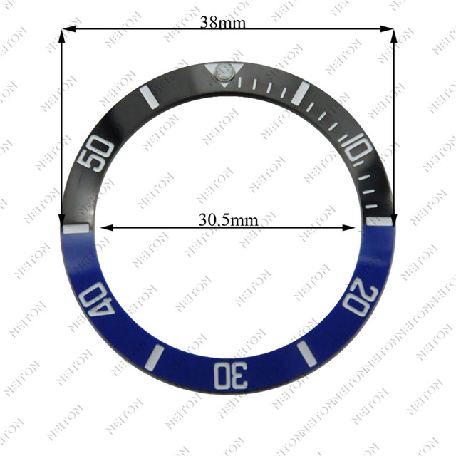 Corgeut 38mm Ceramic Bezel Insert For 40mm Mens Watch Watches Replace Accessories Watch Face Watch Bezel Inserts Different