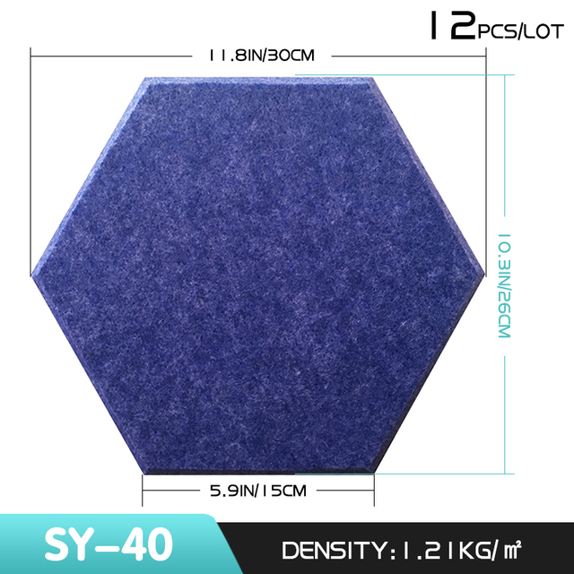 Sound Proof Acoustic Panel 12 Pcs Soundproofing Wall Panels Hexagon Home Decor Bedroom Kids Nursery Noise Insulation Wall Decor