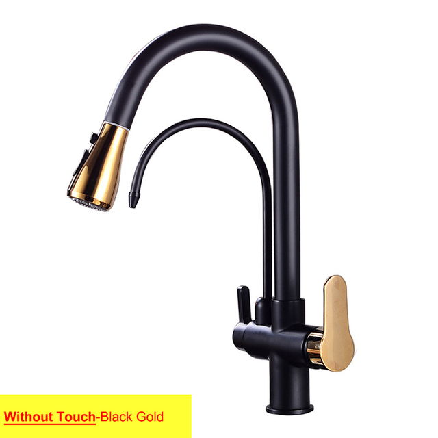 Hot Cold Touch Filter Kitchen Faucets With Sprayer Pull Down Brass Kitchen Mixer Tap Sensitive Smart Sensor Touch Kitchen Faucet