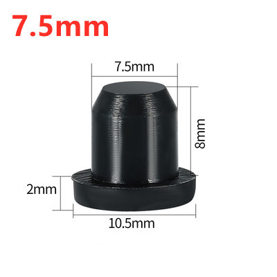 Black White Silicone Rubber Hole Plugs 2.7mm-14mm T Taipei Round Solid Hole Caps High Temperature Seal Stopper Dust Plug