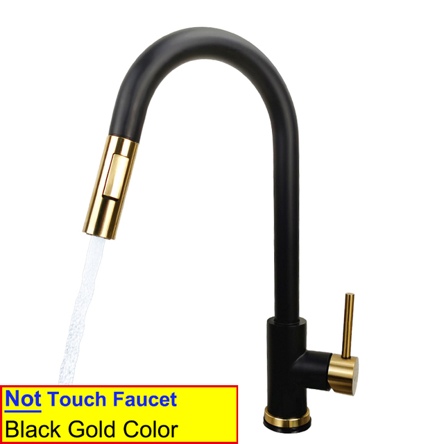 Touch On Kitchen Faucet With Pull Down Sprayer, Touch On Kitchen Sink Stainless Steel Faucet Hot Cold Sensor Kitchen Mixer Tap