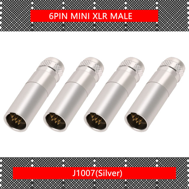 10pcs/lot Mini XLR 3Pin 4Pin 5Pin 6Pin Male Panel Chassis Socket Screw Mount Plug Small XLR Microphone MIC Audio Connector