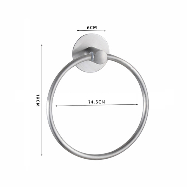 لا الحفر الفولاذ المقاوم للصدأ الذاتي لاصق منشفة بار ورقة حامل هوك ملابس حلقة المنشفة الأسود الذهبي طقم إكسسوارات حمام