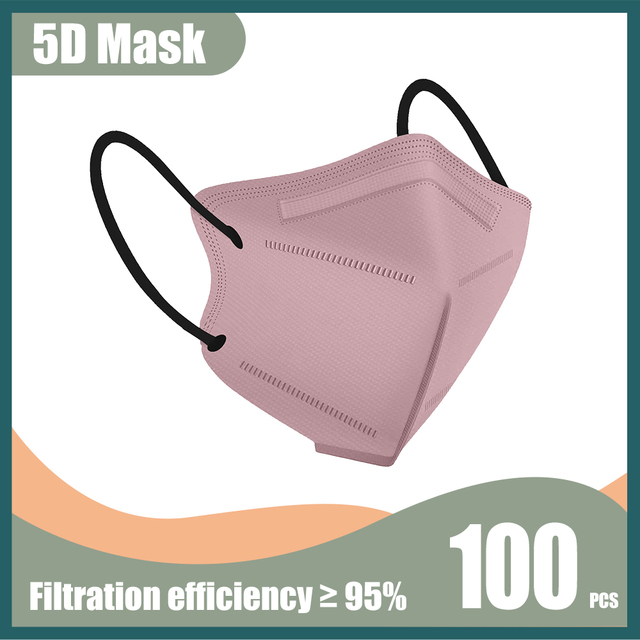 5D face mask KN95 health mask FFP2 ce approved fp2 masks kn 95 black mascara mask ffp3