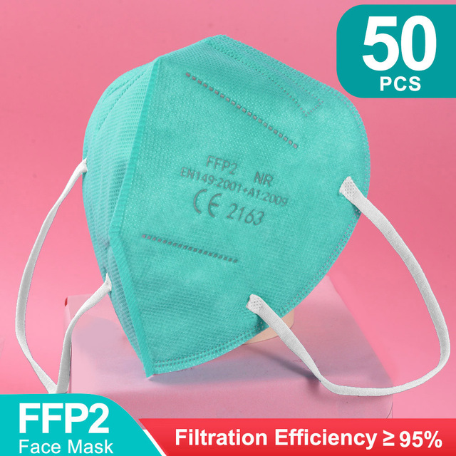 أقنعة FFP2 5 طبقات ffp2fan KN95 قناع وجه واقي FPP2 mascarillas الغبار قناع فلتر قناع التنفس الأسود الفم Masken