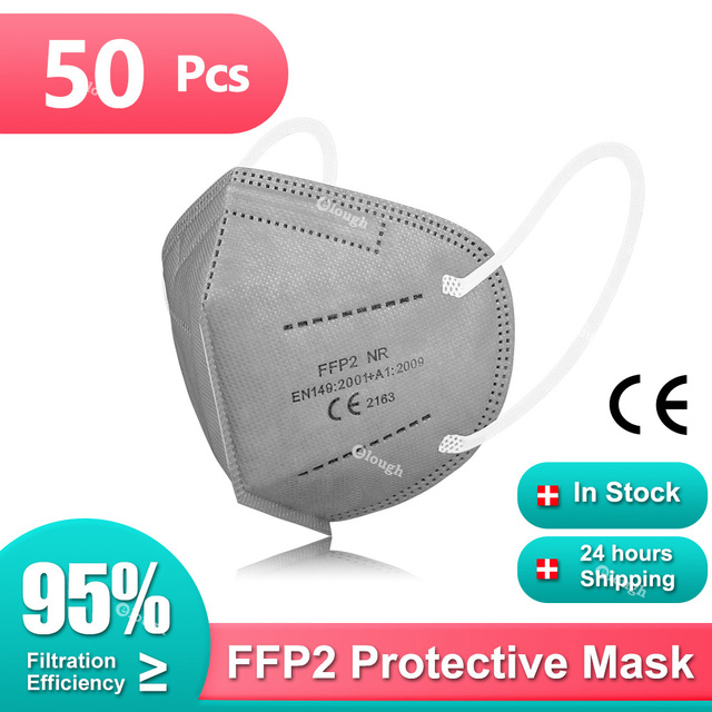 قناع الجهاز التنفسي KN95 قناع الوجه FFP2 Mascarilla FPP2 homology ada 5 رقائق FP2 ماسكارا قناع الوجه الغبار FFP 2 Masque ffp2masque الكبار