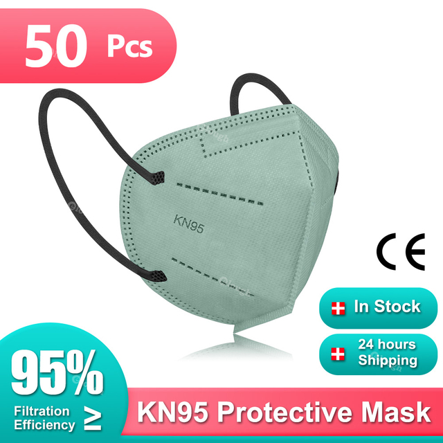 10-200pcs Colorful Masks FFP2 Mascarillas KN95 Certified Mascarilla FPP2 homology ada Cubrebocas KN95 Face Mask KN 95 Adult