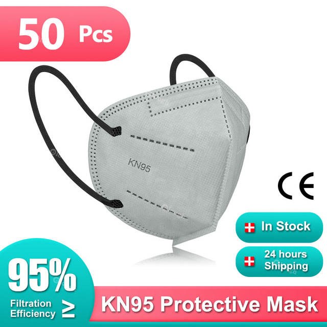 10-100pcs 5 Layers Morandi Mascarillas KN95 Certificate FPP2 Masks FFP2 ffp2 Mask CE Adult Face Mask Black Face Mask FFP 2
