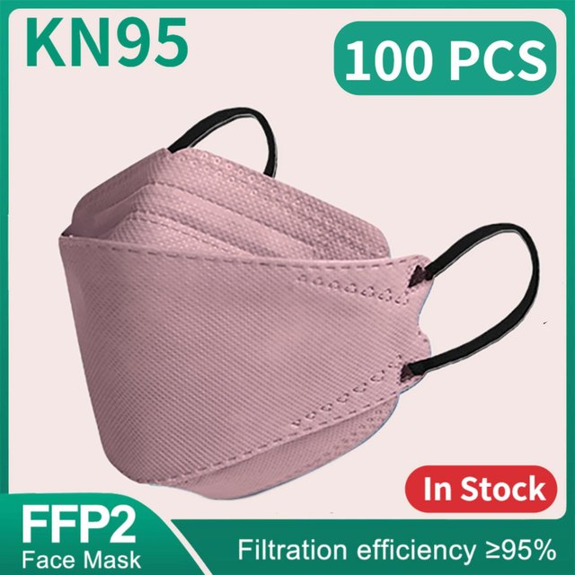 KN95 Fish Mask FPP2 Masks Morandi mascherine ffp2 4 Layer KF94mask Black Face Mask FFPP2 Approved FP2 Mascarillas 10-100pcs