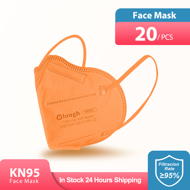 Elough CE ffp2mascarillas FPP2 Mask Black FFP 2 Respirator KN95 Adult FFP2 Mask Reusable 5 Layer Protector