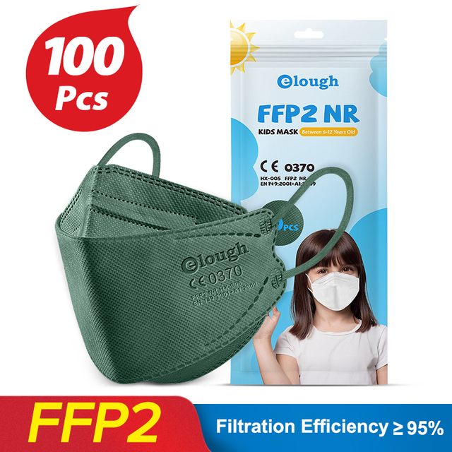 FFP2 Masks For 6-12 Years Kids FPP2 Masks Kids Kn 95 Mask FP2 Homology Ada 4 Ply Korean KN95 Mask ffp2 infant ffp2fan niños