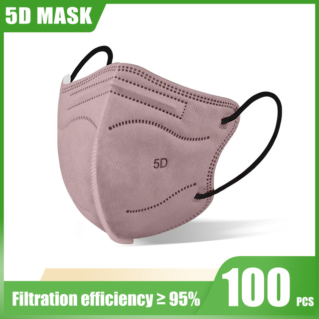 10-100pcs Mascarillas Fpp2 5D Adult KN95 Masks 5 Layers Reusable Colorful Face Mask Mascarillas KN95 Certificate FFP2 Mask